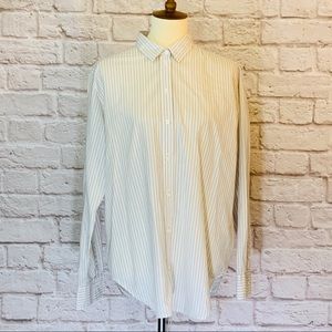Everlane gray/white cotton button down shi…